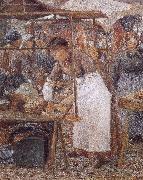 Camille Pissarro woman selling pork oil painting picture wholesale